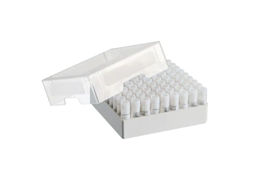 艾本德儲存盒 9 × 9, 可放置 81  個(gè)螺旋蓋（凍存）管， 1  –  2  mL，3  件，高 53  mm，2  英寸，聚丙烯材料，可耐受最低 -86  °C，可高溫高壓滅菌，帶蓋子并具有數(shù)